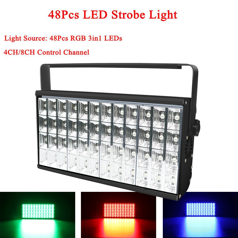 Светодиодный RGB прожектор 3 в 1 с эффектом сценисветильник освещения 48
