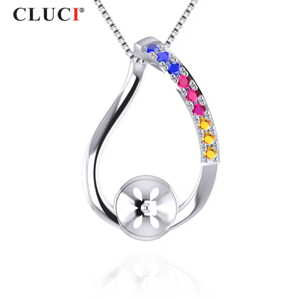 

Женское Ожерелье с кулоном из трех цветов CLUCI, серебро 925 пробы с камнем и жемчугом, SP302SB
