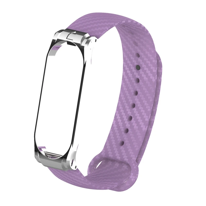 YUEDAER высокое качество Mi Band 4 ремешок из мягкого кремния и углеродного волокна для Xiaomi Mi Band 4 ремешок металлический корпус браслет Miband4 черный синий