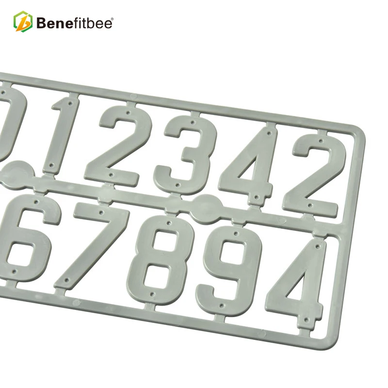 Benefitbee 3 шт./упак. Пластик в виде пчелиных сот с принтом цифры пчеловодства коробка знак рамка Пчеловодство Оборудование Инструмент Пчеловодство маркировки доска