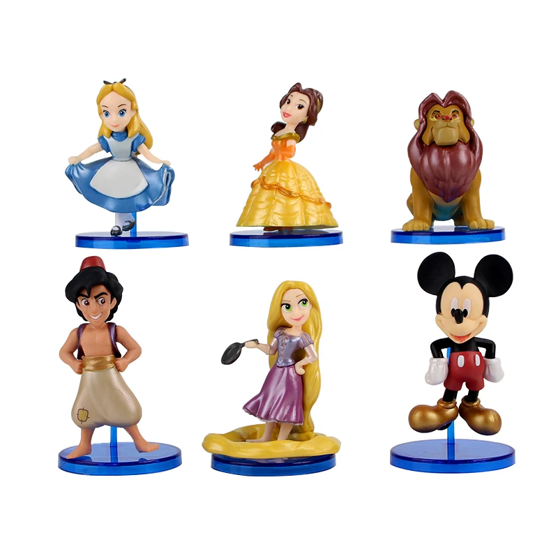 6 шт./партия WCF Story Alice Rapunzel Aladdin король льва Красавица и Чудовище игрушечные мини
