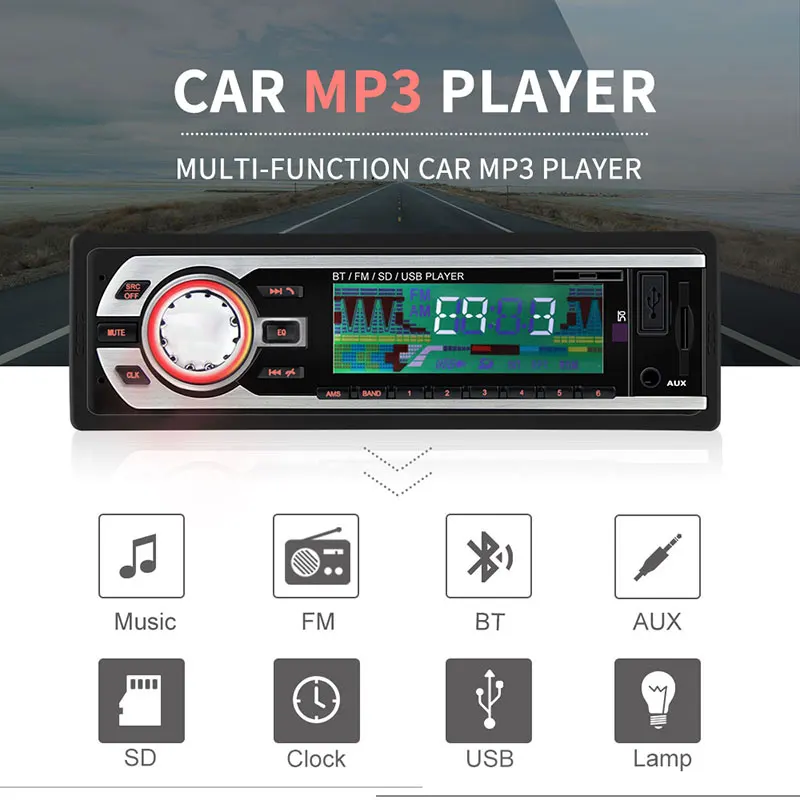 24 В грузовик автомобиль радио Bluetooth стереонаушники в тире 1Din FM Aux вход приемник SD