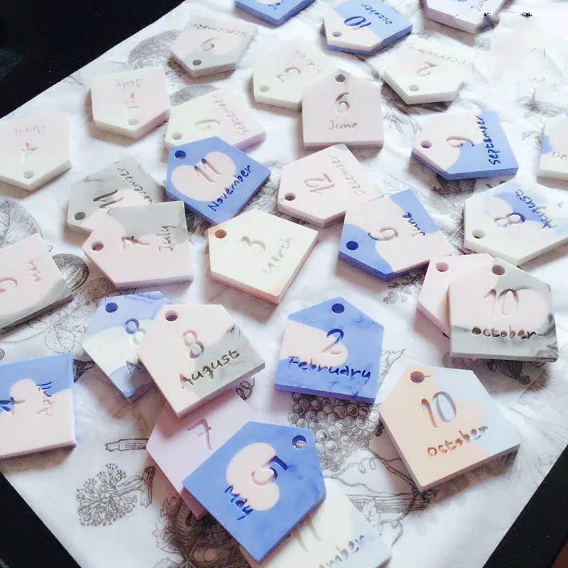 12 месяцев тег воск для ароматерапии планшет силиконовые формы DIY штукатурка
