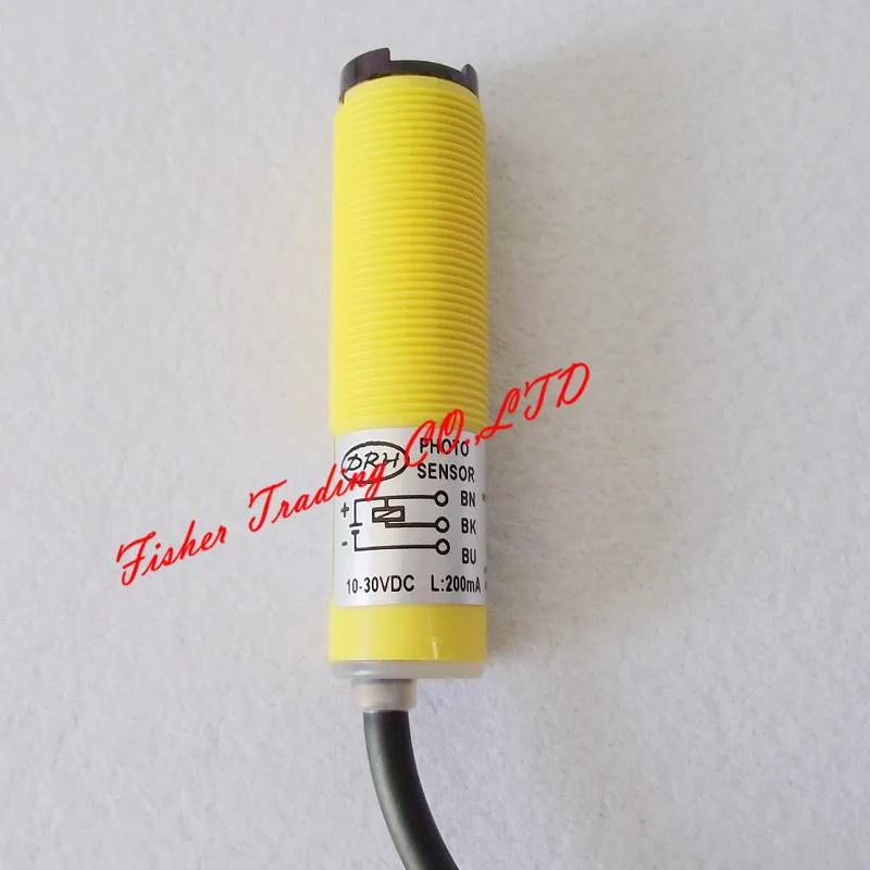 

DRH M18 High Quality Diffuse-reflective Photoelectric Switch, 10~40cm Distance,Acidproof/Alkaliproof, 3-wire DC10~30V DR-40N