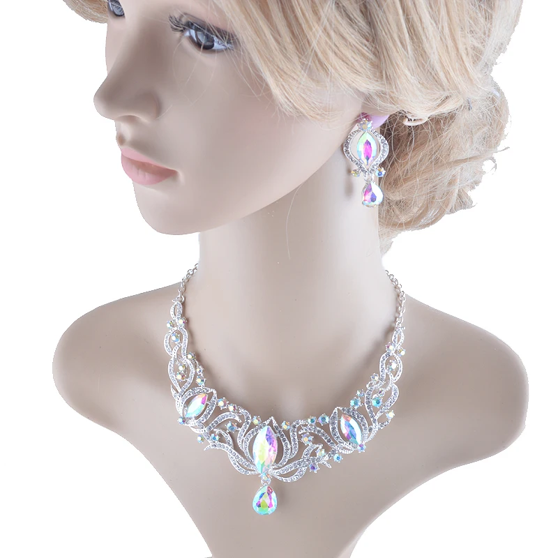 Высокое качество индийский стиль серебряный цвет комплекты ювелирных изделий