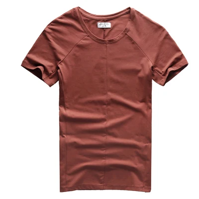 rusty red Для мужчин; короткий рукав Футболка Фитнес мышцы Лидеры брендов футболки Летний Тонкий Для мужчин футболка Повседневное джемпер T569-2 - Цвет: rusty red