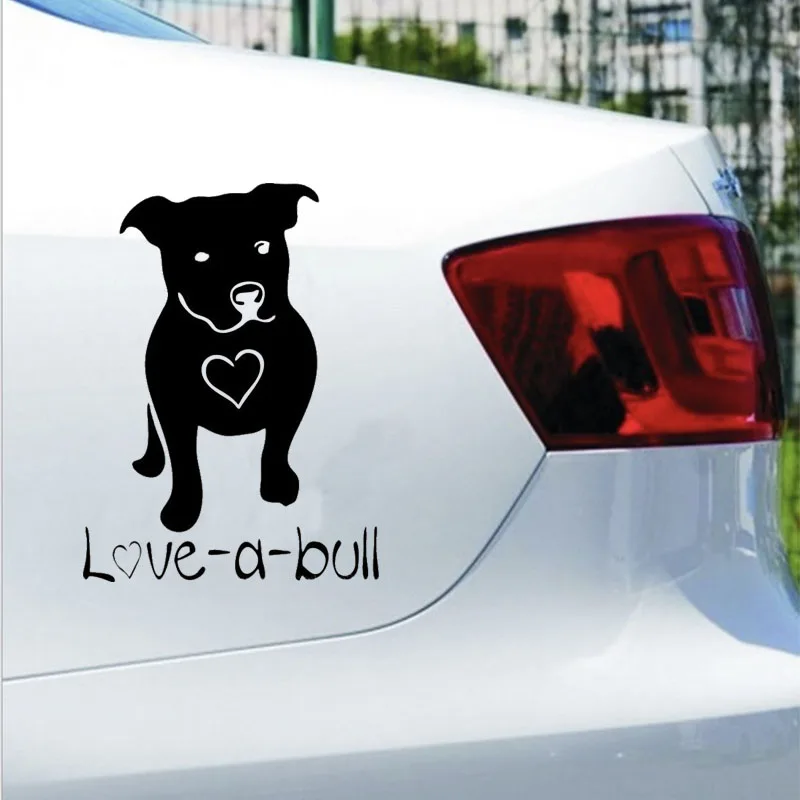 Автомобильный Стайлинг love a bull питбуль бульдог автомобильные наклейки