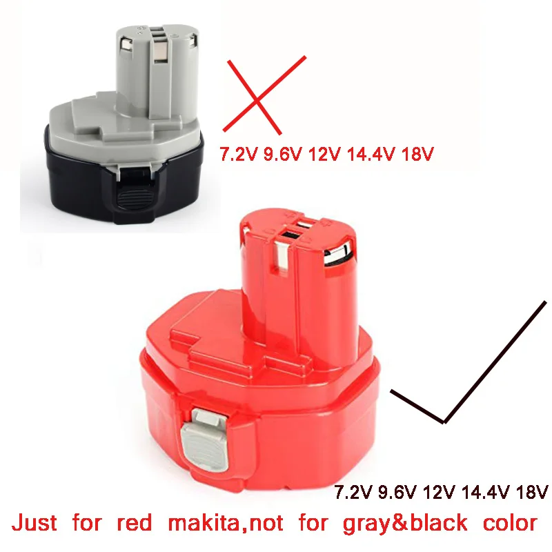 for makita replacement battery charger 7 2v 9 6v 12v 14 4v 18v ni mh ni cd red battery dc1804 dc1414t dc1414f 9100a 9001 free global shipping