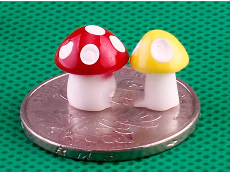 20pcs/set Cute DIY Resin Fairy Garden Craft Decoration Miniature Micro Gnome Terrarium House Mediterranean Mushroom Cast | Дом и сад