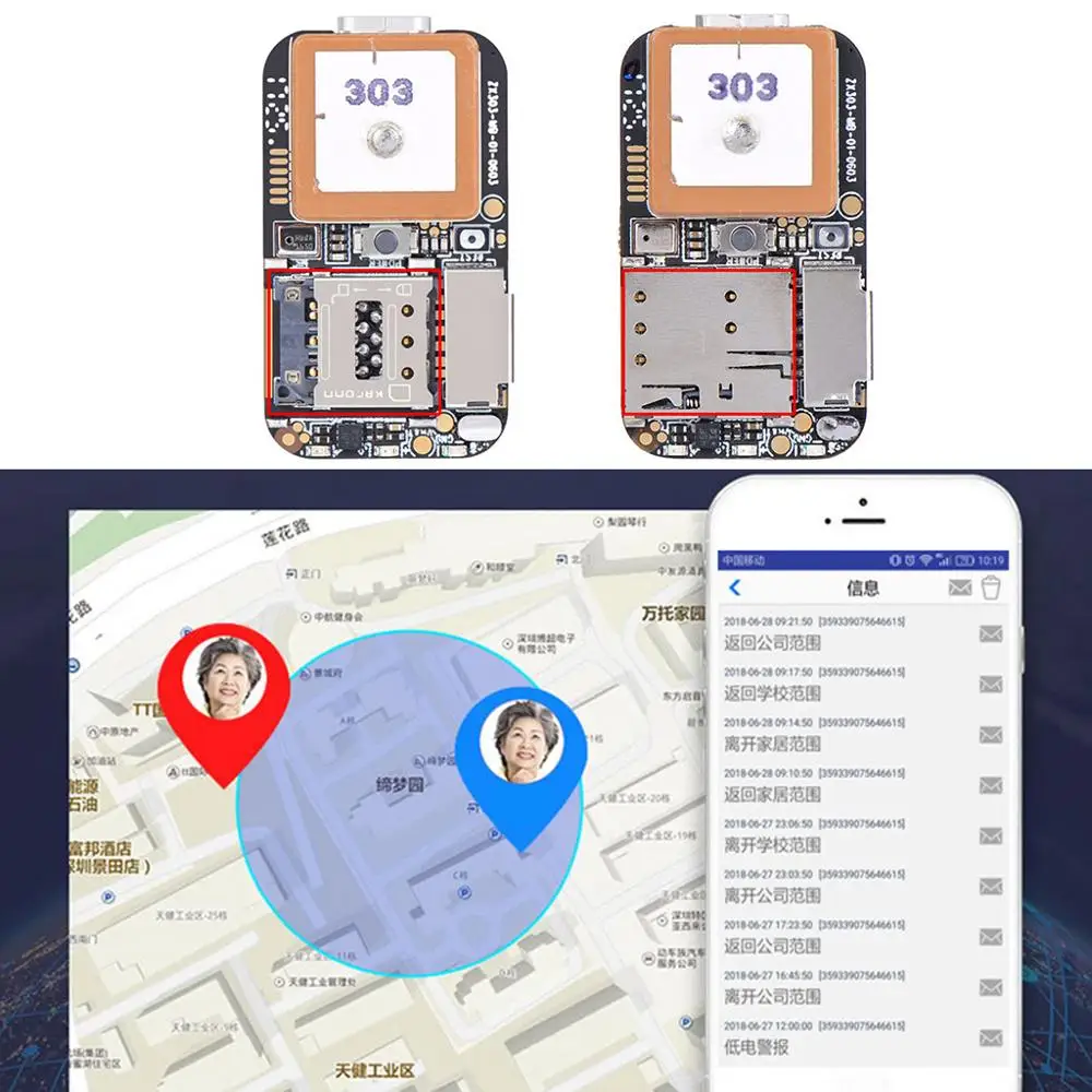 Super Mini Size GPS Tracker GSM AGPS Wifi LBS Locator Free Web APP Tracking Voice Recorder ZX303 PCBA Inside | Автомобили и