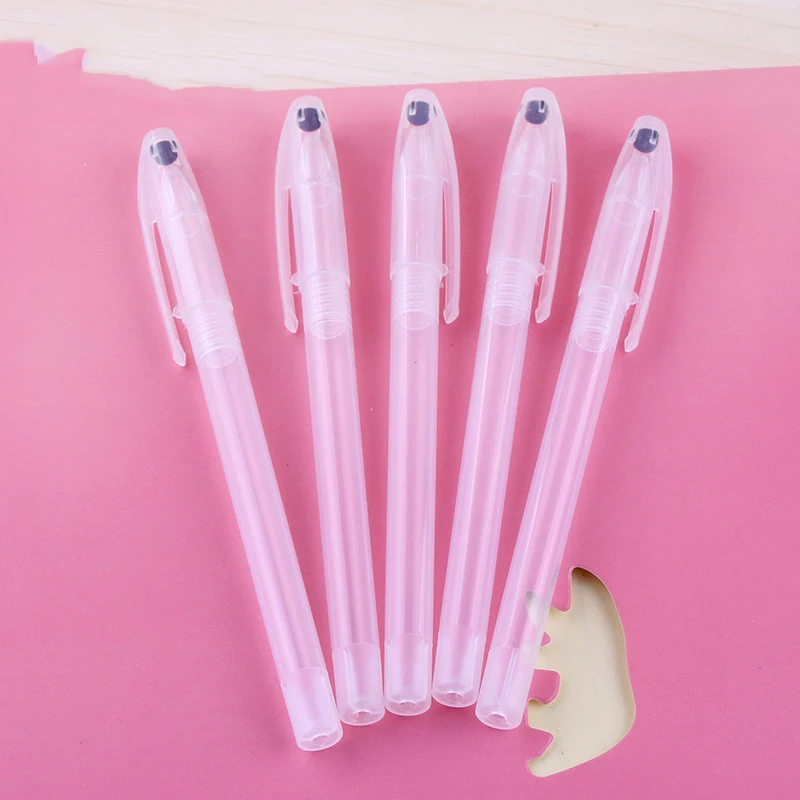 

5 PCS 2016 New Gel Pen Shell Ballpoint Pen Shell Transparent Pen Cover Simple Styple Cheapest Pen Shell Cover