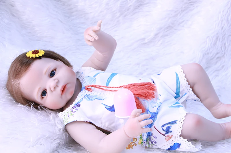 NPKCOLLECTION 55 см мягкие силиконовые куклы Reborn Baby Реалистичная кукла 22 дюйма полностью