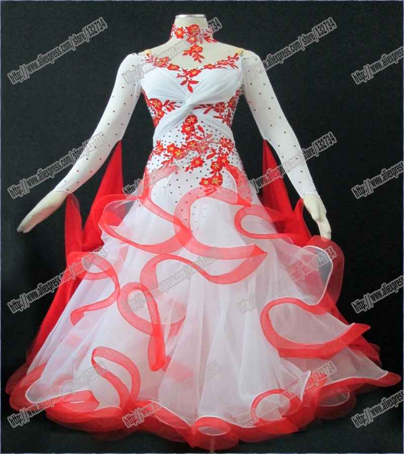 Современное платье для бальных танцев гладкое стандартное девушек с павлиньими