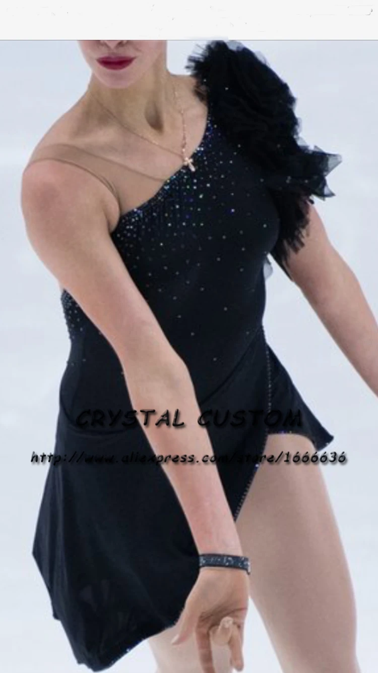 

Crystal Custom Figure Skating Dresses For Girls Graceful New Brand Ice Skating Dresses For Competition DR4340