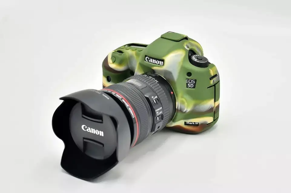 Мягкая зеркальная силиконовая сумка для камеры Canon EOS 5D Mark III 5D3 5DS 5DR легкая чехол |