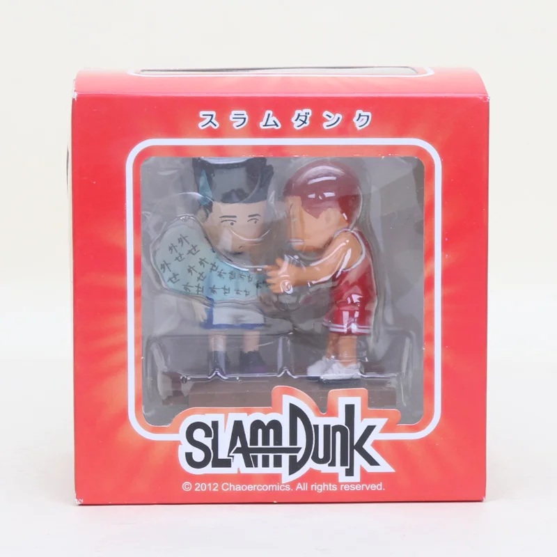 1 with box Аниме мультфильм Slam dank Sakuragi Hanamichi Rukawa Kaede ПВХ Фигурки Коллекционная Игрушечная модель игрушки - Цвет: 1 with box