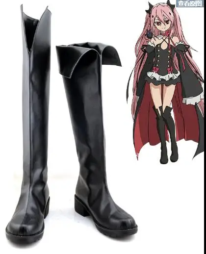 

Free Shipping! Newest! Seraph Of The End Krul Tepes Cosplay Shoes Boots Professional Handmade