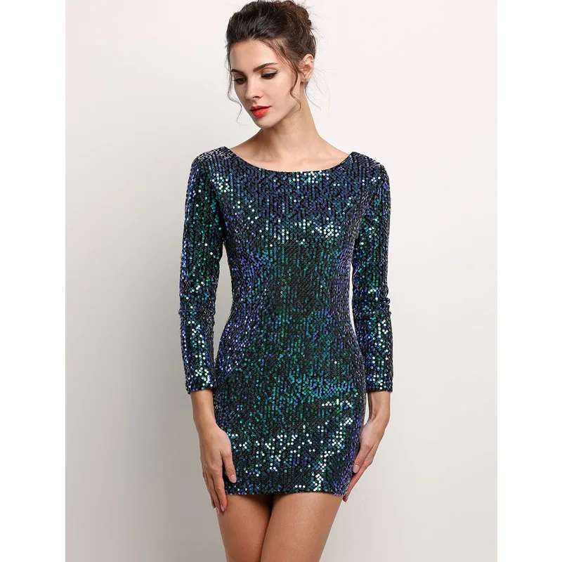 Европейский Стиль женское платье сексуальные женские с длинным рукавом Тонкий