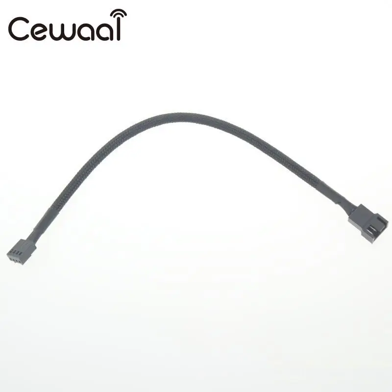 Cewaal Universal For 4 Pin PWM Desktop CPU Fan Computer PC Extension Cable Extended Lead Line Connector Black |