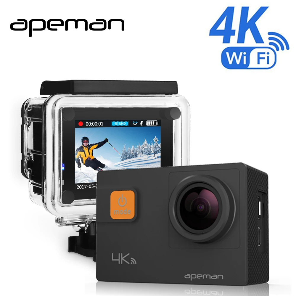 Apeman 4 К действие Камера A80 PRO Wi Fi Action Cam Full HD подводный Водонепроницаемый Спорт