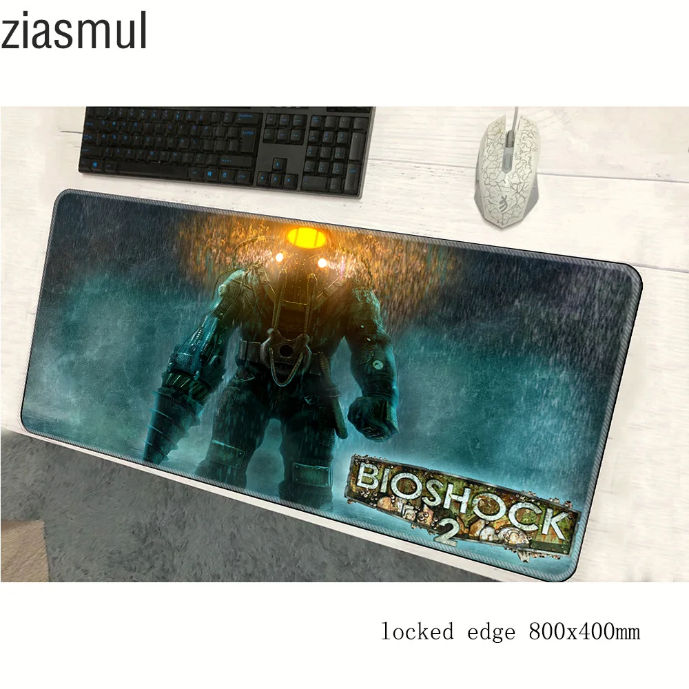 Коврик для мыши bioshock 800x400x2 мм коврики компьютерной с заблокированным краем