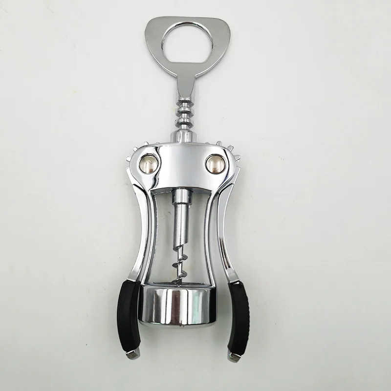 1pcs Red Wine Wine Bottle Opener Stainless Steel Cork Drill Household Originality Open Wine Beer Bottle Opener