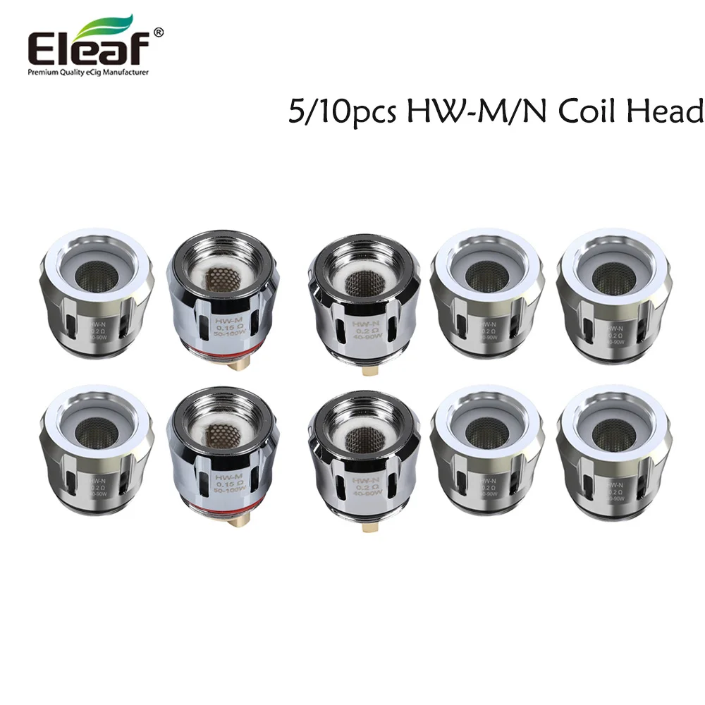 Оригинальные 5 шт./10 шт. Eleaf HW N 0.2ohm/HW M 0.15ohm катушки головы аксессуары для