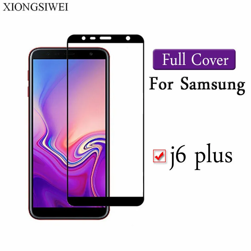 2 шт Полное закаленное стекло для Samsung Galaxy J6 Plus полное покрытие 9H Защитная пленка