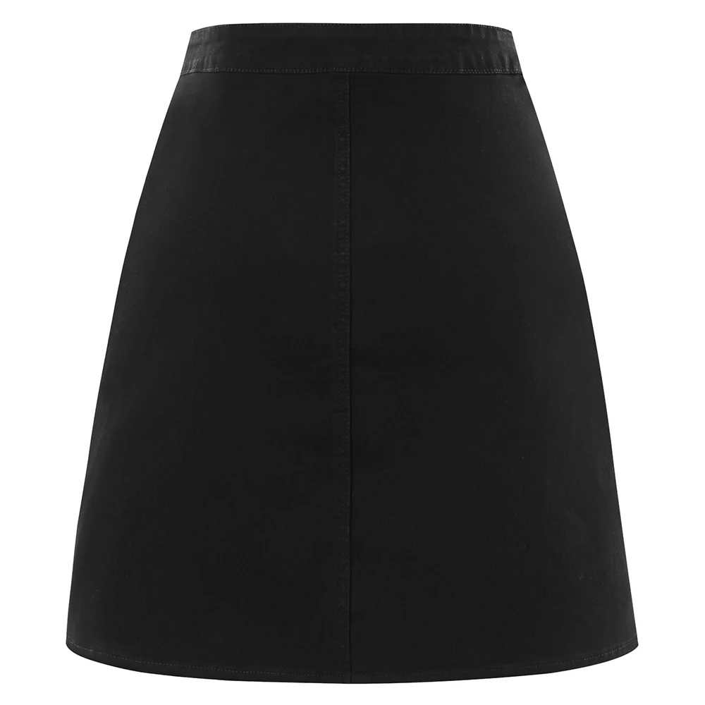 VESTLINDA юбка с вышивкой винтажные короткие юбки-карандаши для женщин s Высокая талия Черный Бохо Мини Повседневная Цветочная вышивка юбка для женщин