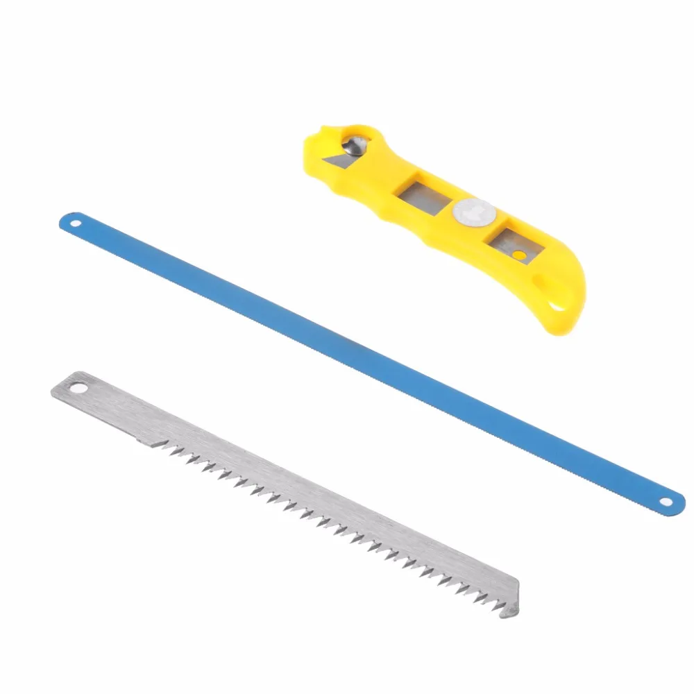 OOTDTY 10&quot 3 In 1 Mini Saw Easy Release Aluminum Hacksaw Fine-toothed with Rubber Handle Hand Tool | Инструменты