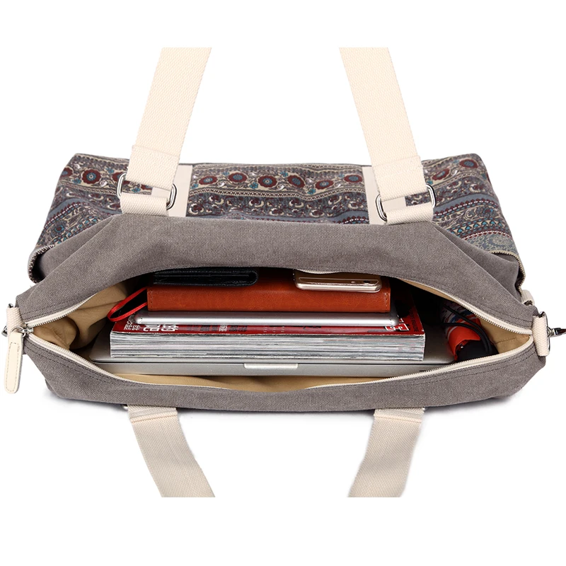 Canvasartisan Женская Vintage Style hangbags Tote Многофункциональный Холщовый мешок путешествия