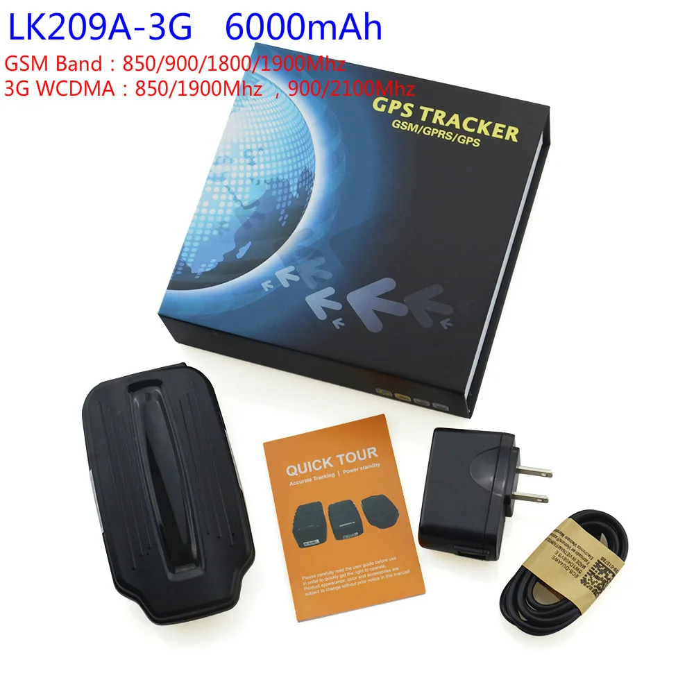 LK209A-3G With box LK209 трекер LK209A/LK209B/LK209C 2G 3g Автомобильный gps трекер локатор водонепроницаемый Магнит WCDMA GSM отслеживание в реальном времени отброшенная сигнализация - Цвет: LK209A-3G With box