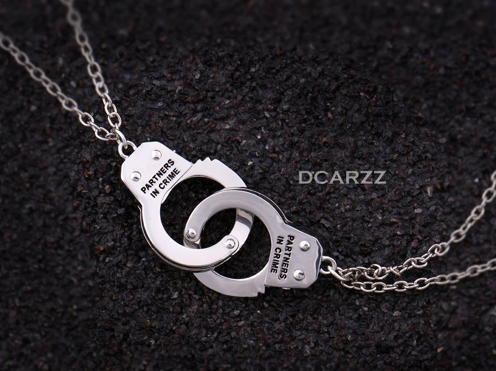 2 шт./компл. партнеры по преступлению подвеска в виде наручников BFF дружбы Цепочки