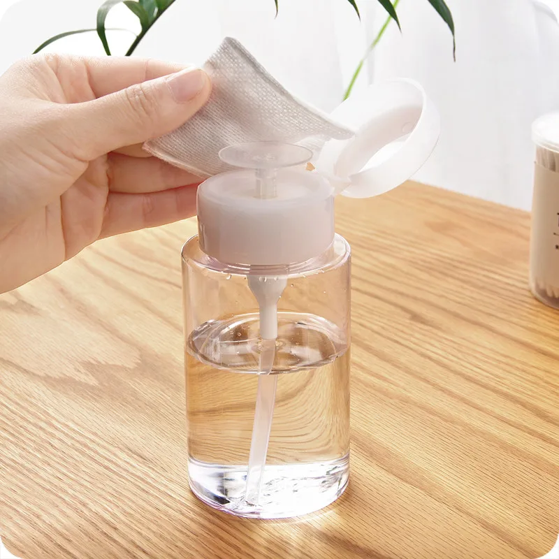 Фото 100 мл 200 пластиковый Пустой насос диспенсер бутылка для дизайна ногтей лак