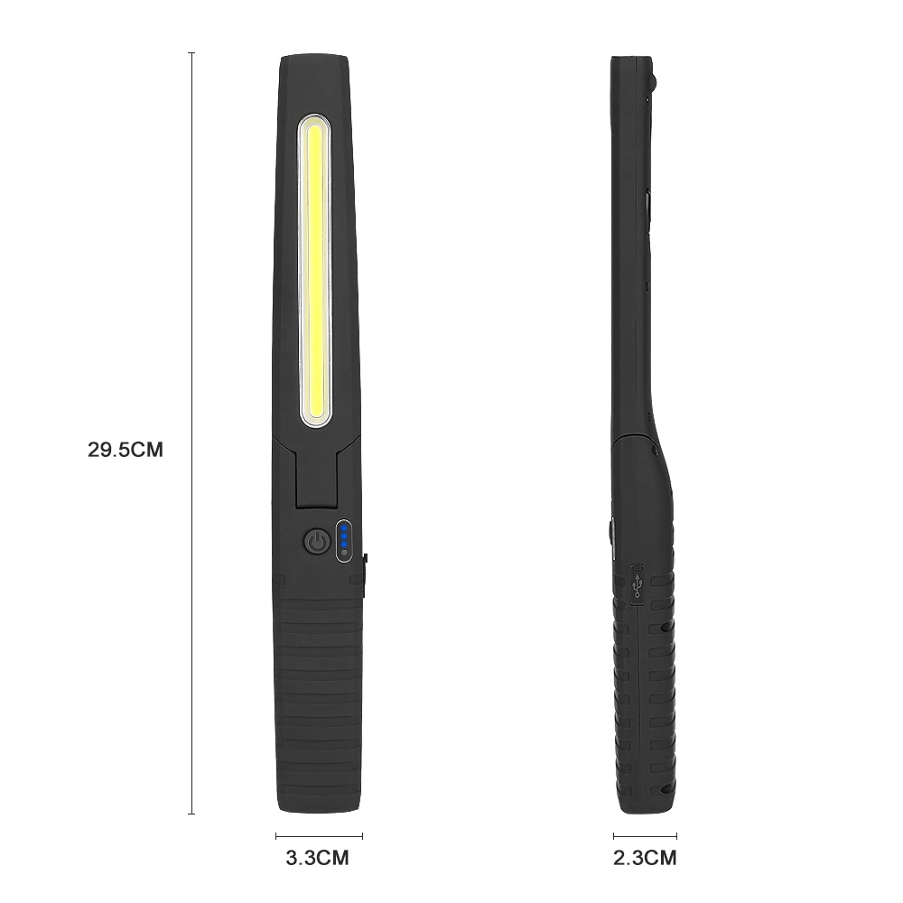 COB + светодиодный фонарик с 4 режимами заряжаемый от USB рабочий фсветильник