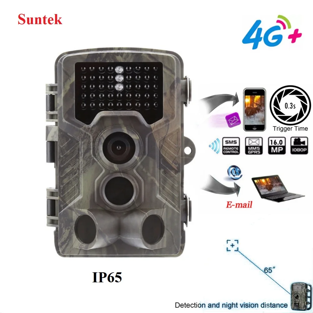 4G Охота Камера 16mp Trail с функцией ночной съемки триггера дикой природы 1080 p Ip65