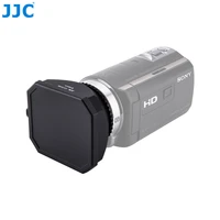 jjc 46mm camcorder dv screw hood video camera lens hood with lens cap keeper for canon sony panasonic jvc
