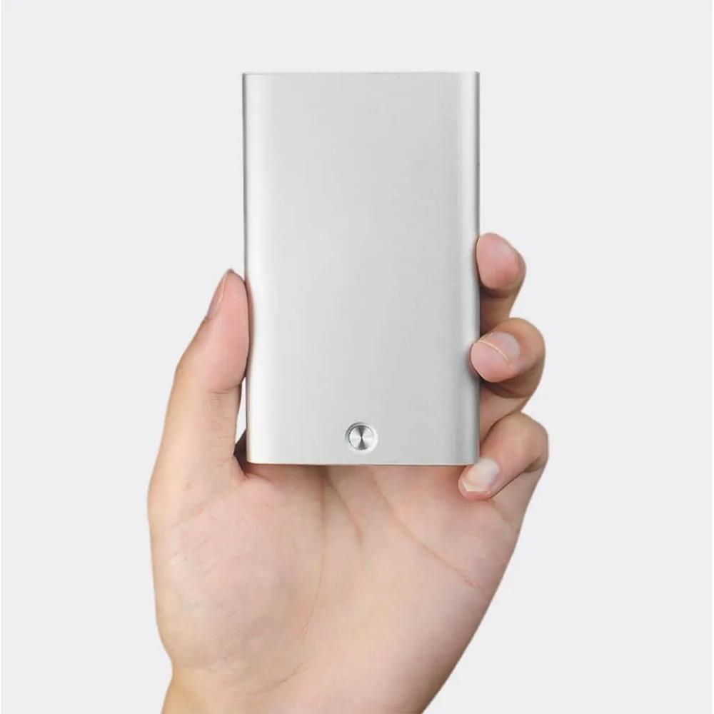 Серебристый Xiaomi MIIIW Чехол для карт автоматический всплывающая Коробка Чехол держатель для карт Mijia металлический кошелек ID портативное хранилище банковская карта кредитная карта - Цвет: Серебристый