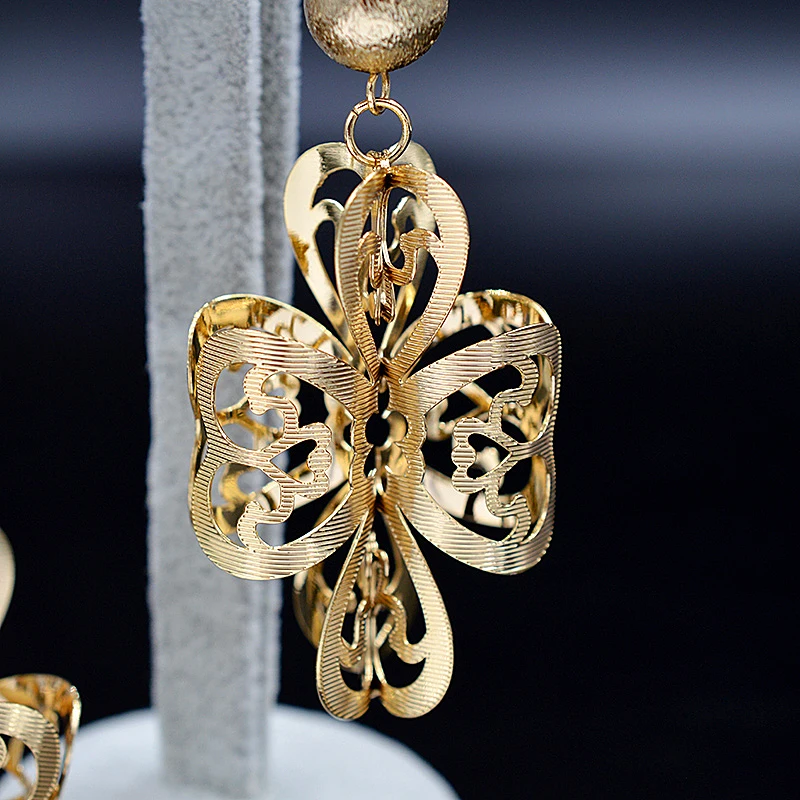 Sunny Jewelry длинные висячие Висячие серьги для женщин с цветком романтические