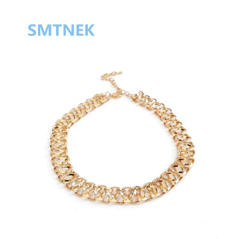 SMTNEK New Promotional Fashion Metal Chain Collar Female Hip-hop Punk Creative Necklace :0 | Украшения и аксессуары