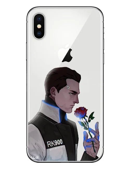Мягкий Силиконовый ТПУ чехол для телефона Detroit Become Human Android RK800 Connor Kara iPhone 5 5S SE 6 6splus