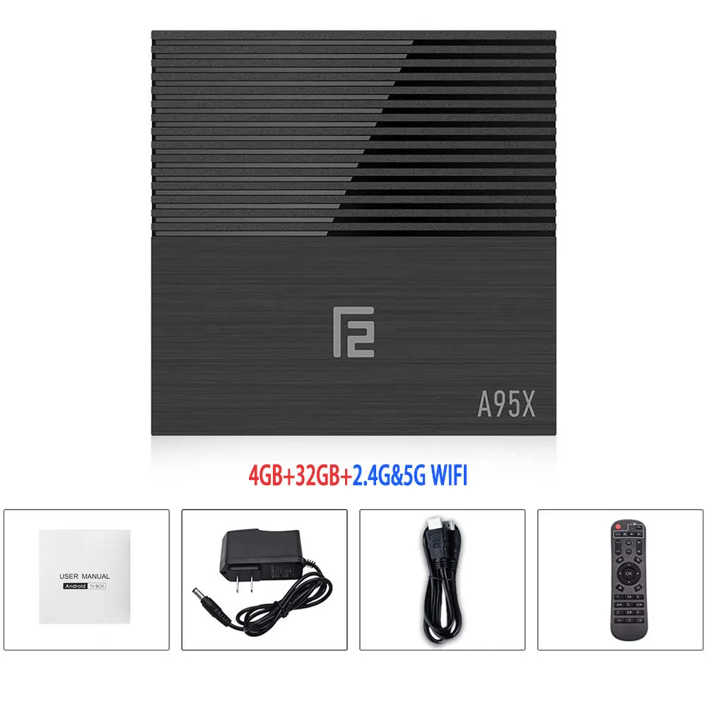4G32G 5G IR Remote Новейший Android 9,0 ТВ приставка A95X F2 Amlogic S905X2 4K Смарт ТВ плеер коробка 4GB 64GB 2,4G& 5G двойной wifi PK X96 H96 медиаплеер - Цвет: 4G32G 5G IR Remote
