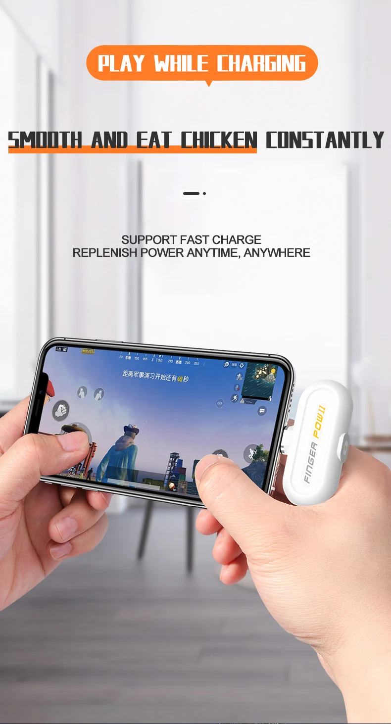 Fingerpow Магнитная Быстрая зарядка мини powerbank для iphone android type C внешняя зарядка аккумулятора 18650 Powerbank USB кабель для передачи данных