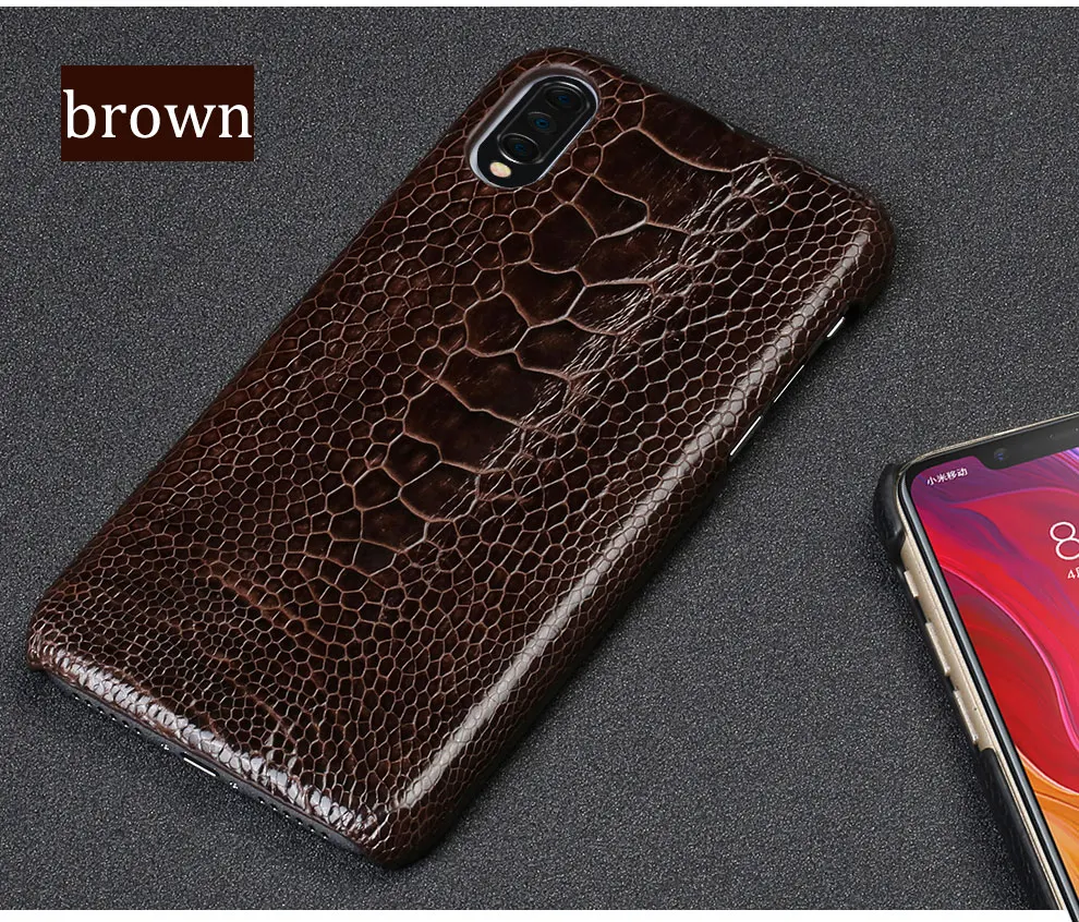 Кожаный чехол для ног страуса для Xiaomi mi 9 mi 8, чехол для задней панели для mi 8 SE Lite, роскошный чехол Carcas для Red mi Note 7