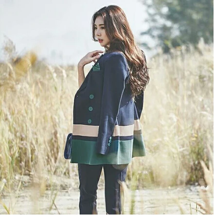 Женский офисный костюм-двойка офисные костюмы с двубортным длинным жакетом и