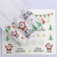 winter snowflake full wraps nail art water transfer stickers christmas style manicure decal diy