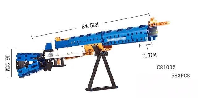C81002 Брендовая игрушка 621 шт. строительный блок кирпичный пистолет M4A1 страйкбол воздушные пушки и MP5 игрушечный пистолет-пулемет детская наружная игра модель CS Косплей - Цвет: C81002