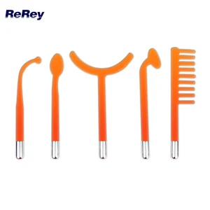 Сменные электроды для лица, высокочастотный неоновый аргон, газ, фиолетовый луч, Электротерапия, лечение акне, ПОР, морщин