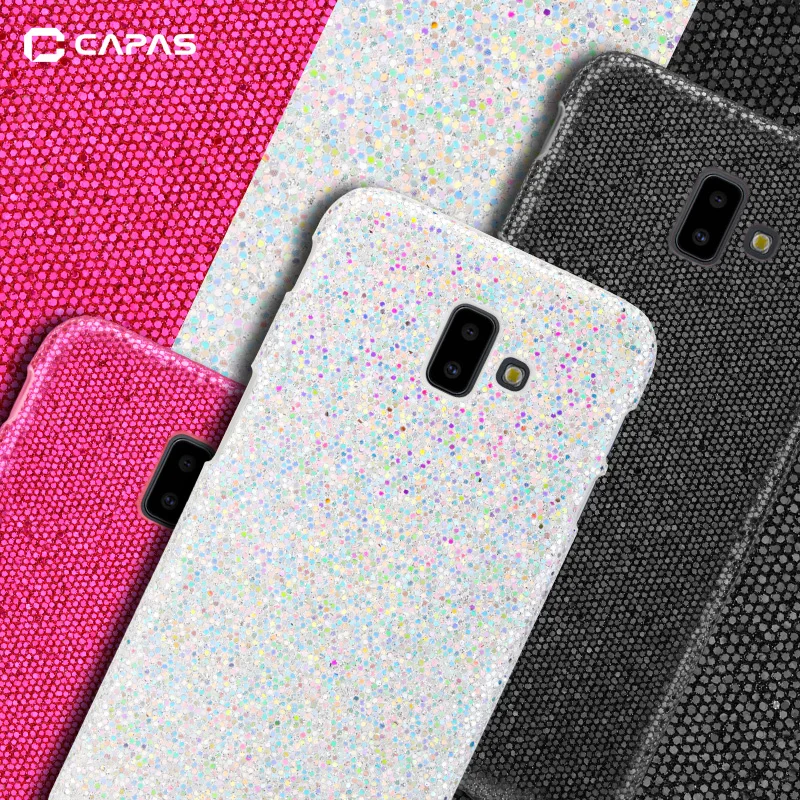Чехлы для Samsung Galaxy J6 Plus + пластиковый чехол из твердого поликарбоната блестящий