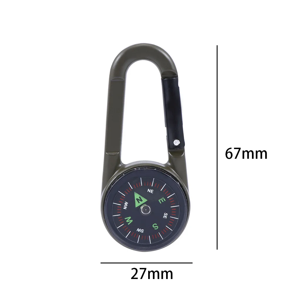 1 шт. брелок многофункциональный Пеший Туризм Металлический Карабин Мини Компас